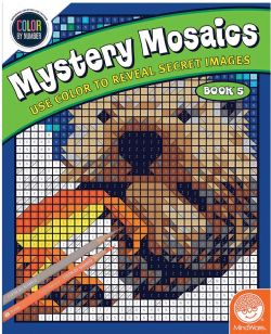 CAHIER À COLORIER POUR ADULTES - COLORIAGE MYSTÈRE - MYSTERY MOSAICS - TOME 5 (ANGLAIS)